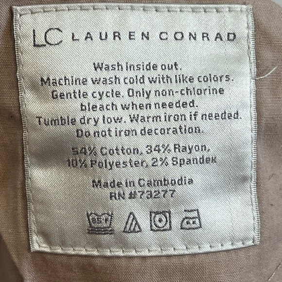 2/$30 Lauren Conrad - Cream Skinny Jeans with Raw Hem – Size 4 - Picture 6 of 9